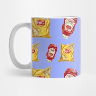 potato chips and tomato ketchup Mug